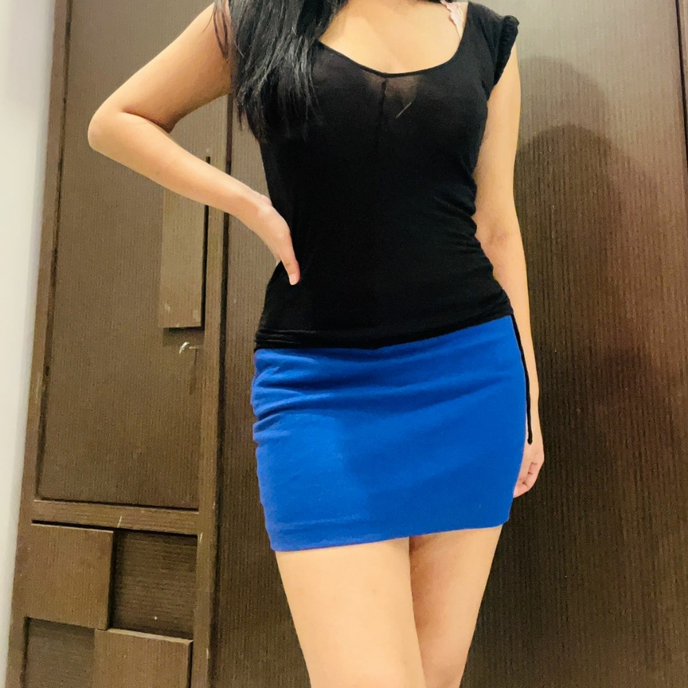 Blue very nice mini skirt - Picture 5 of 5